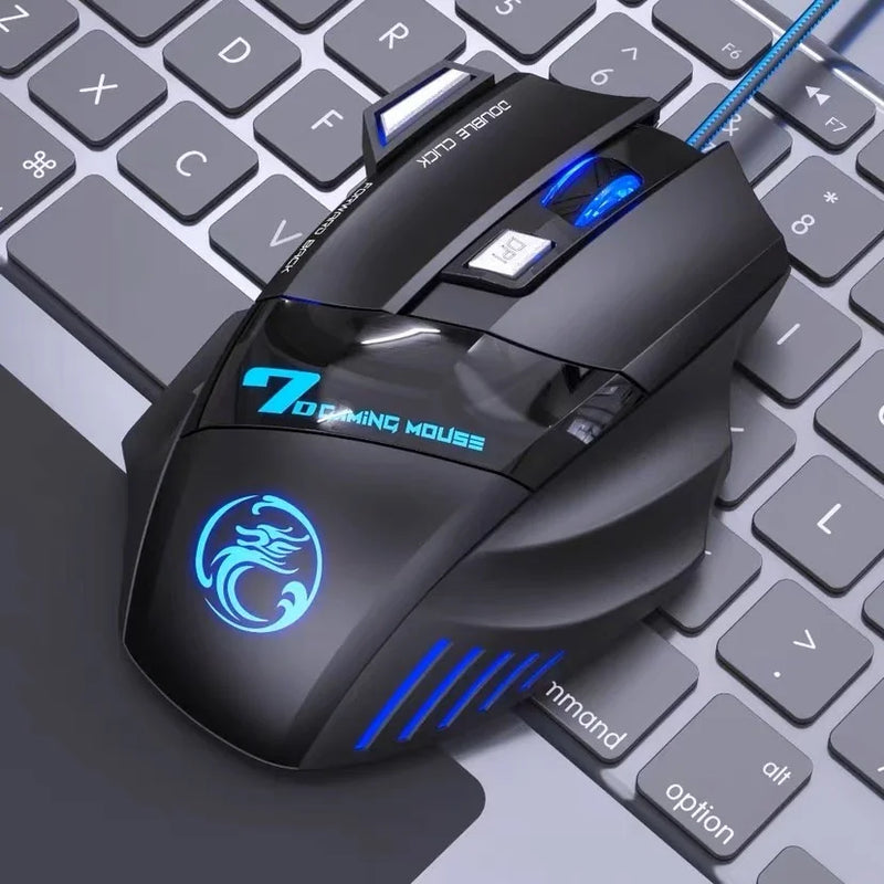 Mouse Gamer X7 - 3200 DPI com LED Laser e Botões Profissionais para PC