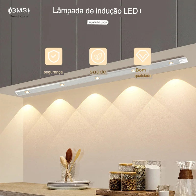 Lâmpada LED Magnética com Sensor de Movimento - Design Moderno e Instalação Fácil