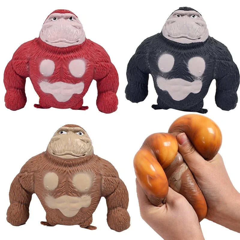 Brinquedo Macaco Gorila Estica e Esmaga – Fidget Toy Antiestresse