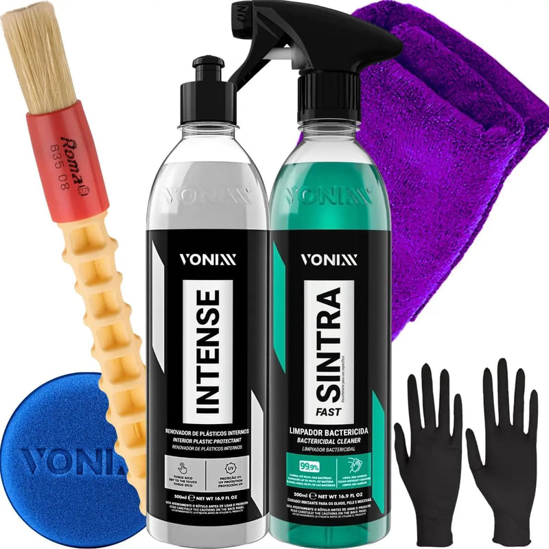 Intense Sintra Fast Vonixx Kit de Limpeza de Painéis Internos e Revitalização de Plásticos