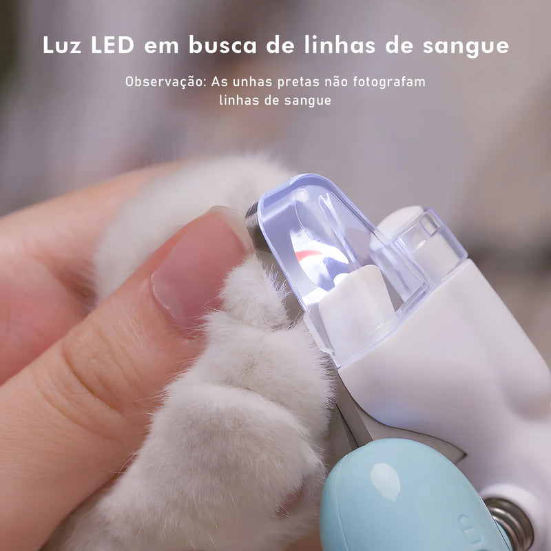 Cortador de Unhas para Cães e Gatos com LED – Aparador de Unhas Pet