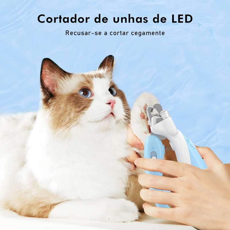 Cortador de Unhas para Cães e Gatos com LED – Aparador de Unhas Pet